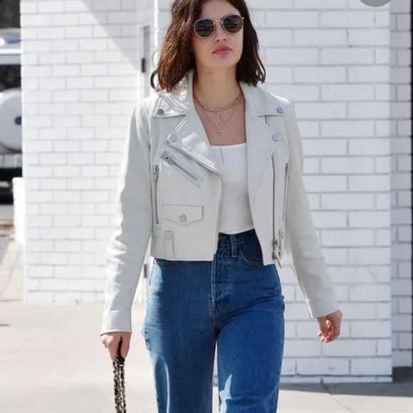 Terry Lewis Classic Luxuries Vintage White Leather Jacket XS - Picture 10 of 11